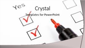  Presentation with shot - Audience pleasing PPT theme consisting of shot of filled check box backdrop and a white colored foreground