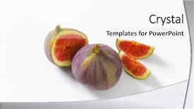  Presentation with fruit fig - Theme having shot of fresh fig fruit background and a  colored foreground