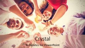  Presentation with shot - Cool new presentation with shot of friends having cocktail backdrop and a coral colored foreground