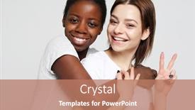  Presentation with shot - Amazing PPT theme having shot-of-happy-interracial-homosexual backdrop and a coral colored foreground