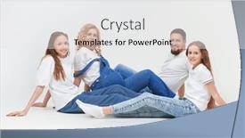  Presentation with pregnant mother - Presentation theme featuring shot-of-happy-parents background and a white colored foreground