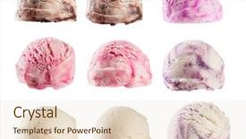  Presentation with ice cream - Beautiful theme featuring shot of isolated ice cream backdrop and a lemonade colored foreground