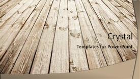  Presentation with old butcher shop - Slide deck consisting of shot of old wooden deck background and a soft green colored foreground