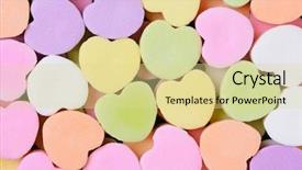  Presentation with candy - Presentation consisting of macro shot of pastel candy background and a blonde colored foreground