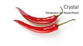  Presentation with red chilli - Theme featuring shot of red hot chilli background and a  colored foreground