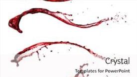  Presentation with shot - Beautiful PPT theme featuring shot of red wine splash backdrop and a sky blue colored foreground