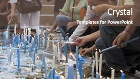  Presentation with religious candles - Cool new presentation design with shot of religious candles being backdrop and a tawny brown colored foreground