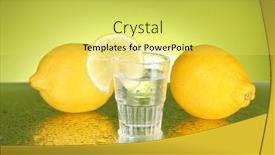  Presentation with tequila - PPT theme consisting of shot-of-tequila-on-green background and a yellow colored foreground
