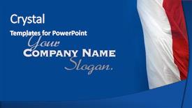  Presentation with flag - Audience pleasing slide deck consisting of shot of the french flag backdrop and a ocean colored foreground