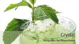  Presentation with shot - Presentation theme enhanced with shot of top of mojito background and a mint green colored foreground