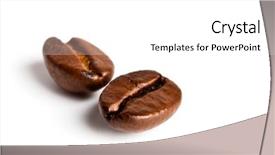  Presentation with coffee beans - Colorful slide set enhanced with shot of two coffee beans backdrop and a white colored foreground