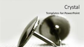  Presentation with shot - Presentation theme featuring shot of two push pin background and a  colored foreground