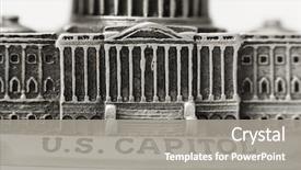  Presentation with us capitol - Slides featuring shot of us capitol die background and a gray colored foreground