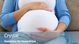  Presentation with third - PPT layouts having shot of woman in third background and a teal colored foreground