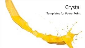  Presentation with splash - PPT layouts with shot of yellow paint splash background and a white colored foreground