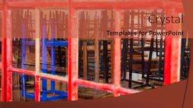  Presentation with classroom - PPT layouts consisting of shot-through-the-window-typical background and a red colored foreground