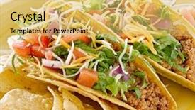  Presentation with mexican food - Presentation design with red fox vulpes vulpes eating chicken wild life animal background and a tawny brown colored foreground