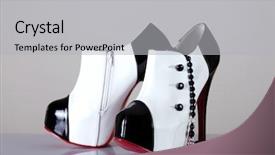  Presentation with black female - Amazing presentation theme having shot with natural soft shadow backdrop and a light gray colored foreground