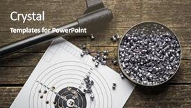  Presentation with lead - Beautiful presentation theme featuring shotgun - lead airgun pellets and airgun backdrop and a tawny brown colored foreground