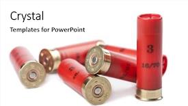  Presentation with floral border over white - Beautiful theme featuring shotgun cartridges isolated over white backdrop and a white colored foreground