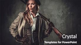  Presentation with wild wild west - Cool new presentation with shotgun from wild west backdrop and a dark gray colored foreground