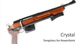  Presentation with gestion de stock - Cool new slides with shotgun with folding stock isolated backdrop and a  colored foreground