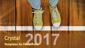  Presentation with athletic shoe - Beautiful slides featuring shot put event - casual shoes against athletic man backdrop and a  colored foreground