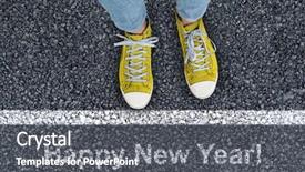  Presentation with athletic shoe - Colorful theme enhanced with shot put event - casual shoes against athletic man backdrop and a  colored foreground