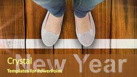  Presentation with feet - PPT layouts enhanced with shot put event - casually dressed womans feet background and a  colored foreground