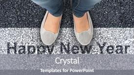  Presentation with baby s foot feet - Audience pleasing PPT theme consisting of shot put event - casually dressed womans feet backdrop and a  colored foreground