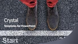  Presentation with greeiting show man - Theme having up of man wearing black background and a dark gray colored foreground