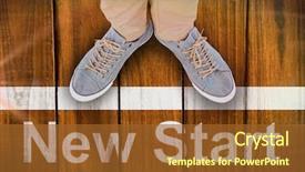  Presentation with shoes - PPT theme enhanced with shot put event - low section of man wearing background and a red colored foreground