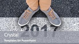  Presentation with shoes - PPT layouts enhanced with shot put event - low section of man wearing background and a light gray colored foreground