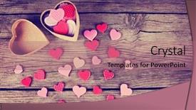  Presentation with vintage retro - PPT layouts with nature shots - valentine's day heart background and a coral colored foreground