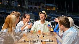  Presentation with shots - Amazing PPT layouts having shots at outside bar night backdrop and a coral colored foreground