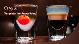  Presentation with shots - Audience pleasing slide set consisting of shots-with-cherry-and-cognac backdrop and a wine colored foreground