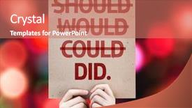  Presentation with lights - Cool new theme with should-would-could-did-card backdrop and a coral colored foreground