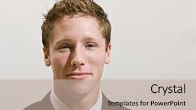  Presentation with businessman loses - Theme with shoulder head - businessman smiling background and a mint green colored foreground