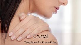  Presentation with woman nude body - Audience pleasing slides consisting of shoulder head - woman from behind naked body backdrop and a coral colored foreground