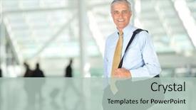  Presentation with shoulder - Audience pleasing presentation theme consisting of shoulder in airport concourse backdrop and a mint green colored foreground