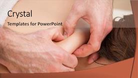  Presentation with room - Cool new presentation with shoulder injuries - back of woman being squeezed backdrop and a lemonade colored foreground