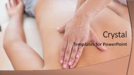  Presentation with physiotherapist - Audience pleasing PPT theme consisting of shoulder injuries - physiotherapist doing back massage backdrop and a coral colored foreground