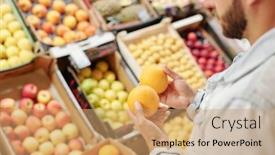  Presentation with immunity - Beautiful presentation design featuring shoulder-view-of-bearded-man backdrop and a coral colored foreground