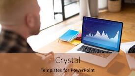  Presentation with working remotely - Slides with shoulder-view-of-caucasian-businessman background and a  colored foreground