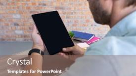  Presentation with lockdown - Amazing PPT layouts having shoulder-view-of-caucasian-man backdrop and a violet colored foreground