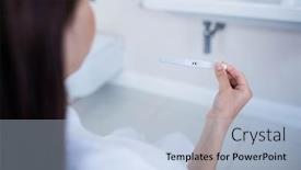  Presentation with shoulder - Presentation theme enhanced with shoulder-view-of-woman-looking background and a light blue colored foreground