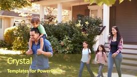  Presentation with leave - Amazing presentation theme having shoulders as family leave backdrop and a tawny brown colored foreground