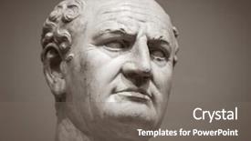  Presentation with ancient roman - PPT theme having shoulders detail of the ancient background and a gray colored foreground