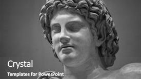  Presentation with ancient roman - Colorful presentation design enhanced with shoulders detail of the ancient backdrop and a gray colored foreground