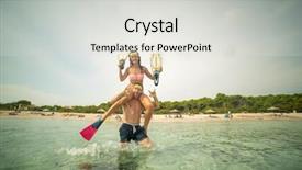  Presentation with hero mask woman - PPT theme consisting of man's shoulders in mask background and a light gray colored foreground